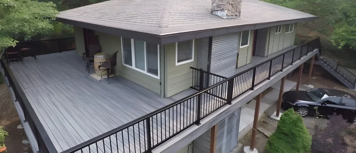 Add a roof cover, pergola, or trellis so the deck works in more weather.